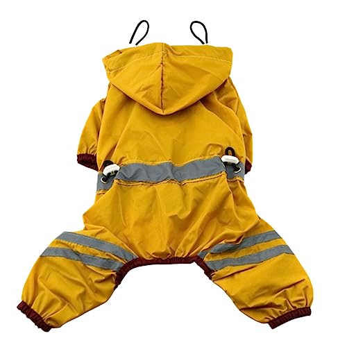 Sosoport Regenjacke für Haustiere Haustier Regen Slicker reflektierend Regenstiefel für Hunde wimperntusche Poncho Hunde-Regen-Hoodie Hund Regen Slicker Hündchen Jacke mit Hut Mantel von Sosoport