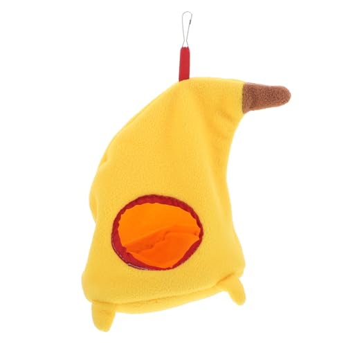 Sosoport Schlafsack Vogelnest Hamster Habitat Accessoires Hamster Hängebett Frettchen zubehör Frettchen Hängematte Zubehör für Haustierratten Dickes Vlies Yellow von Sosoport