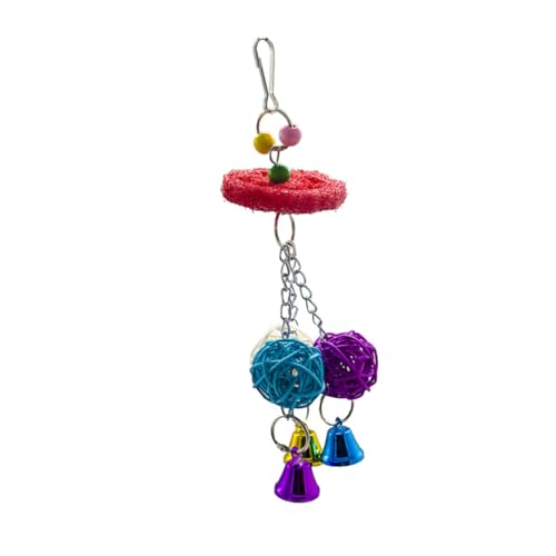 Sosoport Loofah-Schwamm Papageien-Spielzeug Mit Rattanball Kau Und Spielzeug Für Kleine Vögel Für Wellensittiche Nymphensittiche Und Andere -vögel Farbauswahl Zufällig Sosoport Loofah-Schwamm Papageien-Spielzeug Mit Rattanball Kau Und Spielzeug Für Kleine Vögel Für Wellensittiche Nymphensittiche Und Andere -vögel Farbauswahl Zufällig von Sosoport
