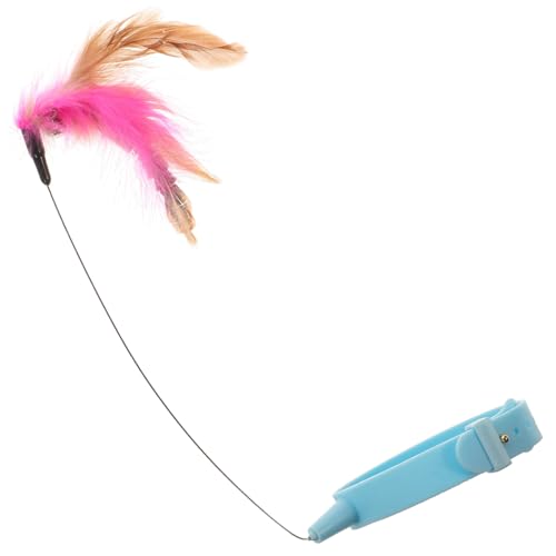 Sosoport Katzenspielzeug Stick Katzenhalsband Interaktives Spielzeug Haustierhalsband Spielzeug Kätzchen Teaser von Sosoport