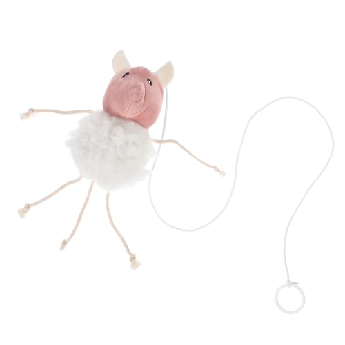 Sosoport Simulationsmaus Neckender Katzenstab Katzenspielzeug Lustiges Webseil Katzentür Hängespielzeug Katzen Teaser Zubehör Hamster Übungsspielzeug Katzentür Katzen Hängetür von Sosoport