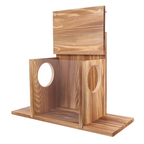 Sosoport Squirrel Feeder aus Holz für Außenbereich Attraktives für Futterstation für Nüsse Kreative und Praktische Lösung für Ihren Garten von Sosoport
