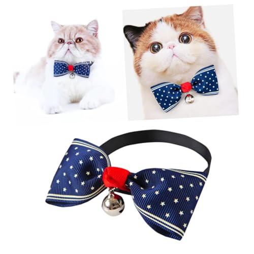 Sosoport Haustier Katzenhalsband Bowknot Krawatte für Kätzchen Heimtierbedarf Bell Dot Dark Sosoport Haustier Katzenhalsband Bowknot Krawatte für Kätzchen Heimtierbedarf Bell Dot Dark von Sosoport