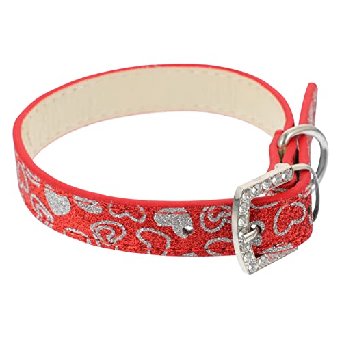 Sosoport Pu-hundehalsband mit Herz-Design Zugseil Heimtierbedarf Größe für Hunde Sosoport Pu-hundehalsband mit Herz-Design Zugseil Heimtierbedarf Größe für Hunde von Sosoport