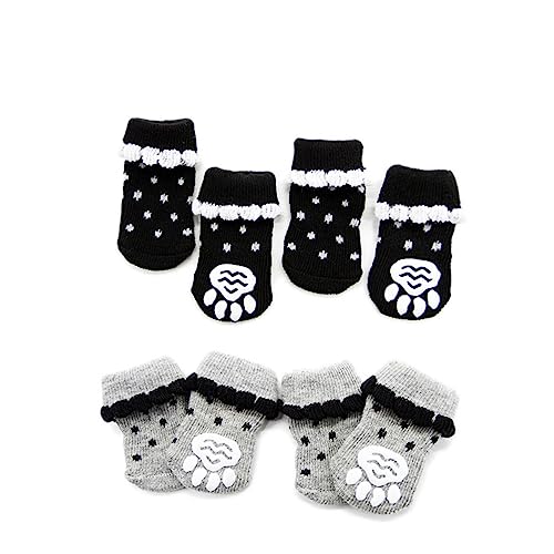 Sosoport Bedruckte Socken Haustiersocken Hundepfotenabdeckung Hundepfote Schnee Hundewelpenpfote rutschfeste Socken warme Socken wintersocken für Haustiere Anti-Drop thermische Socken von Sosoport