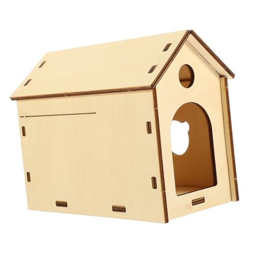 Sosoport Holz Hamster Versteck Spielzeug für Kaninchen Haustier Hütte Dekorative Aufkleber Sosoport Holz Hamster Versteck Spielzeug für Kaninchen Haustier Hütte Dekorative Aufkleber von Sosoport