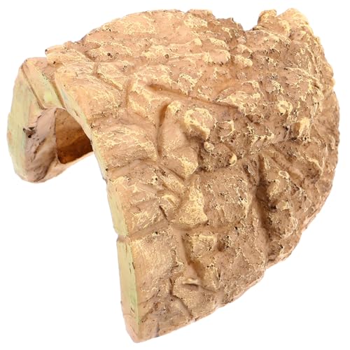 Sosoport Reptil Versteck Höhle Aus Resin Für Schildkröten Und Kleine Reptilien Basking Plattform Für Terrarium Natürliches Design Sicherer Unterschlupf Für Geckos Echsen Und von Sosoport