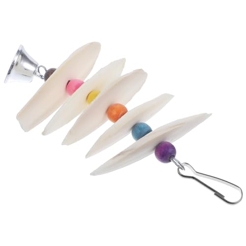 Sosoport Vogel Cuttlebone Papageienspielzeug Klein Haustier Hamsterspielzeug Käfige Vogelbedarf Nymphensittich Puzzle Sprechendes Papageienspielzeug Glocke Bausatz Ara von Sosoport