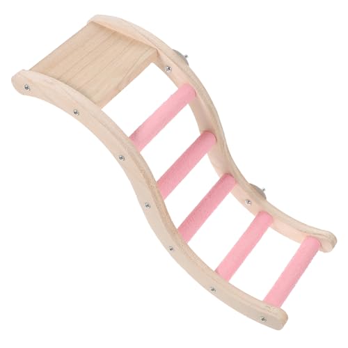 Sosoport Vogelspielzeug Holzleiter Für Papageien Bunte Kletterleiter Für Wellensittiche Nager Und Kleine Tiere Spielen Und Trainieren Balance von Sosoport
