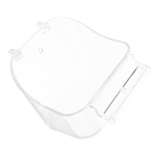 Sosoport Parrot Badewanne Und Futterbehälter Für Vögel Wiederverwendbare Duschbox Für Kleine Papageien Und Wellensittiche Transparentes Design Für Einfachen Zugang Und Pflege von Sosoport