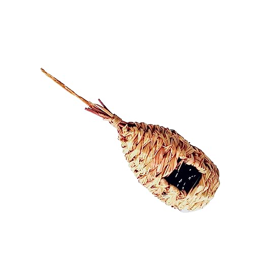 Sosoport Elegante Gras Handwerk Vogel Nest Komfortable Vögel Bett Hängen Ornament Für von Sosoport