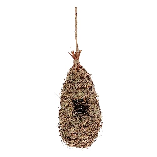 Sosoport Vogelnest aus Stroh vogelhaus haustierbedarf The Birdcage gartendekoration luftige Außendekoration für die Terrasse Vögelchen Vogelbrutnest aus Stroh Künstliches Vogelnest Gras von Sosoport