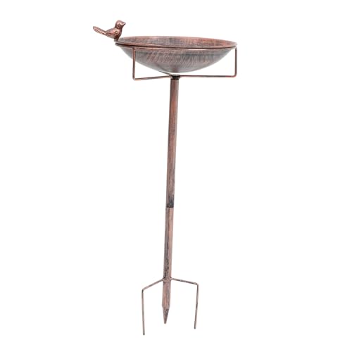 Sosoport Metal Bird Bath Bowl Mit Stake Wasserschale Und Futterspender Für Vögel Im Garten Balkon-Dekoration Für Kleine Vögel Und Sittiche Wetterfestes Design Antikem Stil Sosoport Metal Bird Bath Bowl Mit Stake Wasserschale Und Futterspender Für Vögel Im Garten Balkon-Dekoration Für Kleine Vögel Und Sittiche Wetterfestes Design Antikem Stil von Sosoport