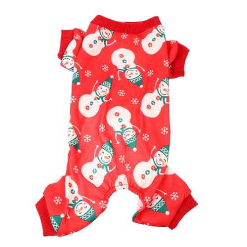 Sosoport Weihnachts-Haustier-Kleidung Weihnachts hundepullover Weihnachts-Hundepullover Warmer Hundemantel Winterkleidung für Hunde Hundehemden kostüme für Hunde Hundekleidung Polyester rot von Sosoport