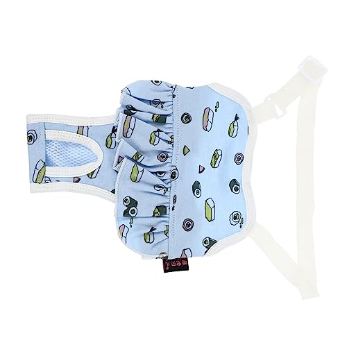 Sosoport Wiederverwendbare Hundewindel für Hündinnen Waschbare Periodenhose aus Baumwolle Schützende Dog Diaper für Räume Geeignet für Menstruation und Inkontinenz Blau von Sosoport