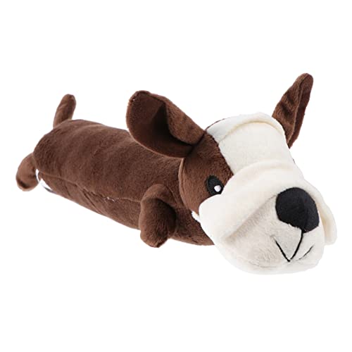 Sosoport Zähne Mahlen Haustierspielzeug für Haustiere Welpe simuliert simulieren Zahnen Kuscheltier Sachen für Hunde Haustier Spielzeughund für Hund kurzer Plüsch Kaffee von Sosoport