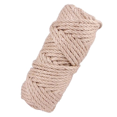 Sosoport Zeichenfolge Haustier Katze Hanfseil Katzenminze Tunnelbett für Katzen Juteseil Käfig katzenkratzmatte kratzmatte für Katzen Kätzchen Hanfseil Haustierbedarf Sisal Khaki von Sosoport