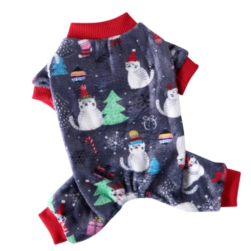 Sosoport vierbeinige Kleidung kleine hundekleidung Hundepyjama große für Weihnachten Welpe tierkostüme Weihnachts Party Pet Party Kostüm Weihnachts-Haustier-Outfit Korallenvlies von Sosoport