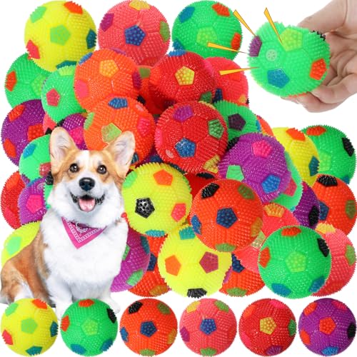 Sotiff 30 Stück federnde Fußballbälle, 6,6 cm, mehrfarbig, quietschende Massage-Fußbälle, Gummi, sensorische Stressbälle, Großpackung für Karnevalspreise, Großpackung für Fußball, Party, Sotiff 30 Stück federnde Fußballbälle, 6,6 cm, mehrfarbig, quietschende Massage-Fußbälle, Gummi, sensorische Stressbälle, Großpackung für Karnevalspreise, Großpackung für Fußball, Party, von Sotiff