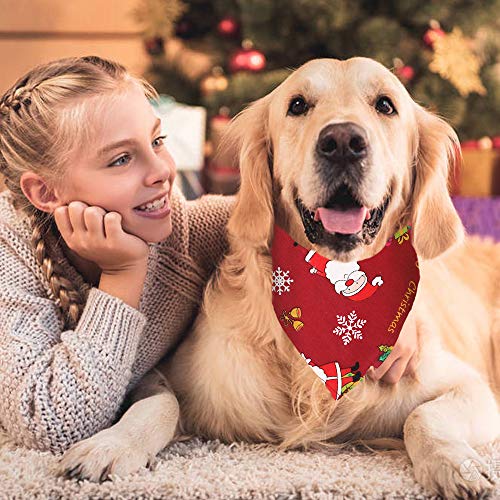 Souarts Hunde Bandana Weich Dreieck Hundehalstuch Kopftücher Weihnachts Halstuch für Hunde, Katzen Andere Haustiere waschbar von Souarts