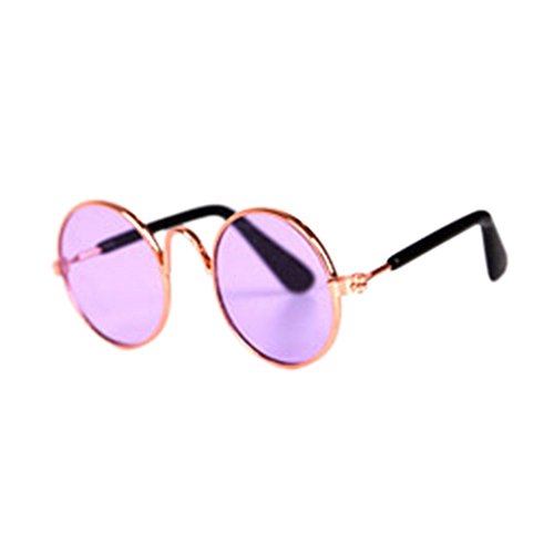 Souarts Hundebrille Sonnenbrille für Hunde Hundesonnenbrille Brille für Klein Mittel Hund Faltbar Wasserdicht Augenschutz UV Schutz Schwarz Grün Blau Gelb Pink Lila von Souarts