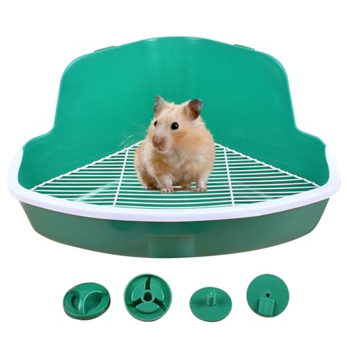 SouiWuzi Hamster Katzentoilette große Kapazität Käfighalterung Hamster Sand Bad Behälter Spritzer Eckkatze für kleine Haustiere SouiWuzi Hamster Katzentoilette große Kapazität Käfighalterung Hamster Sand Bad Behälter Spritzer Eckkatze für kleine Haustiere von SouiWuzi