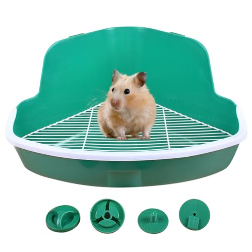 Hamster Katzentoilette große Kapazität Käfighalterung Hamster Sand Bad Behälter Spritzer Eckkatze für kleine Haustiere von SouiWuzi