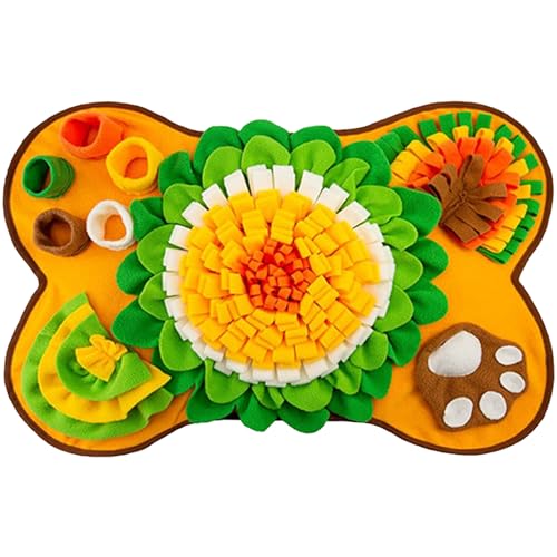 Hund Snuffle Matte, Snuffle Matte für Hund 25x17 Zoll großer waschbarer Hund Snuffle Master mit BB Squeaker Nicht-Schlupf-Schnüffeln Fütterungsmatte Lustige Gehirnspiele Gelb Hund Snuffle Matte, Snuffle Matte für Hund 25x17 Zoll großer waschbarer Hund Snuffle Master mit BB Squeaker Nicht-Schlupf-Schnüffeln Fütterungsmatte Lustige Gehirnspiele Gelb von SouiWuzi