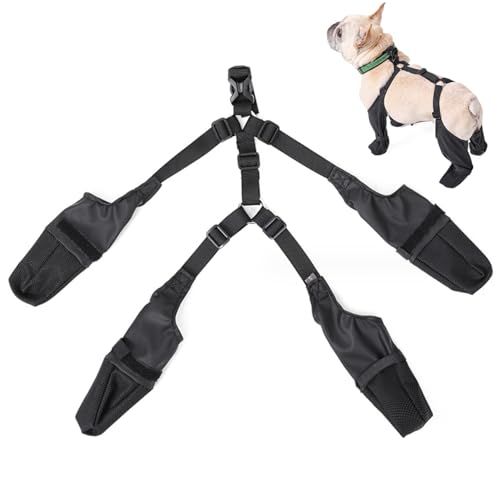 Hundestiefel, wasserdichte Hundestiefel mit rutschfester Sohle, schmutzabweisender Anti-Fall-Hundepfotenschutz mit verstellbarem Hilfsgurt, Hundeschuhe können Halsband für Spaziergänge im Freien Hundestiefel, wasserdichte Hundestiefel mit rutschfester Sohle, schmutzabweisender Anti-Fall-Hundepfotenschutz mit verstellbarem Hilfsgurt, Hundeschuhe können Halsband für Spaziergänge im Freien von SouiWuzi