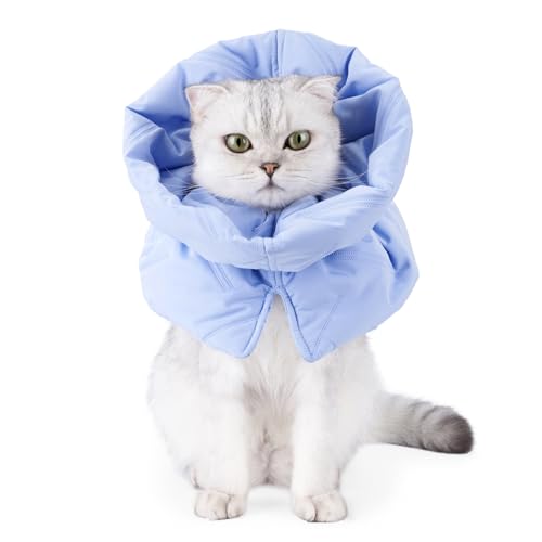 Katzenkegelkragen einstellbare warme weiche Katzenkegel Anti-Kratzer-Stop Licking Folding Cat Recovery Collar Wiederverwendbares Kätzchenkegel s von SouiWuzi