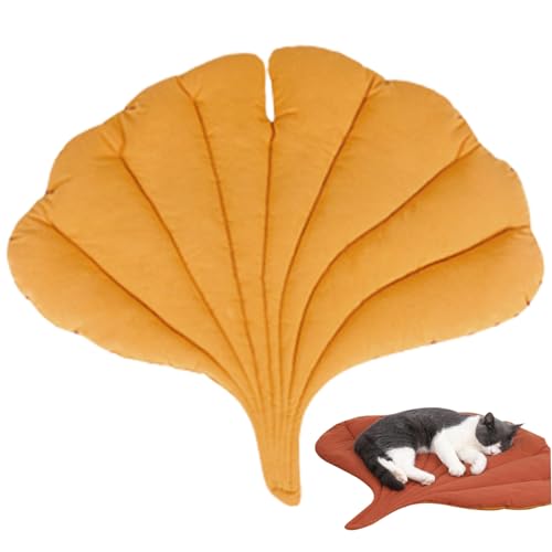 Nettes Katzenbettblatt Katzenbett doppelseitige Blätter geformte Katzenmattenbett Weiche Waschmaschine flaches Katzenbett PP Baumwollfüllung Haustiermatte für Winter Hundekatze Ginkgo Blatt, K Nettes Katzenbettblatt Katzenbett doppelseitige Blätter geformte Katzenmattenbett Weiche Waschmaschine flaches Katzenbett PP Baumwollfüllung Haustiermatte für Winter Hundekatze Ginkgo Blatt, K von SouiWuzi