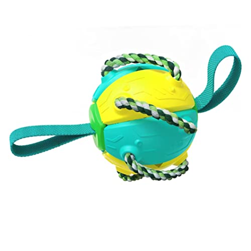 SouiWuzi Hundefußballspielzeug mit Grab -Tabs Interaktives Spiel Flieger Disc Hundespielzeug Langable Hundekugeln Hundebau, Flying Disc Ball von SouiWuzi