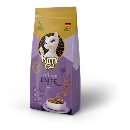 KITTY Cat Ente Sensible, 3 x 3 kg, Trockenfutter mit hohem Fleischanteil für empfindliche Katzen, getreidefreies Katzenfutter mit Taurin und Lachsöl, Made in Germany von Soul Pet