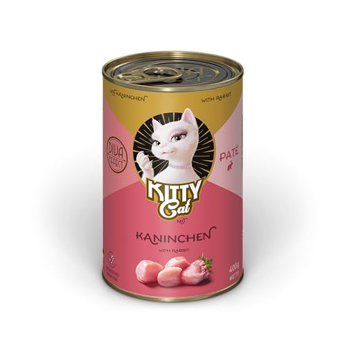 KITTY Cat Paté Kaninchen, 6 x 400 g, Nassfutter für Katzen, getreidefreies Katzenfutter mit Taurin, Lachsöl und Grünlippmuschel, Alleinfuttermittel mit hohem Fleischanteil, Made in Germany von Soul Pet
