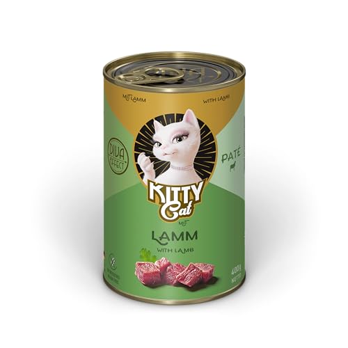 KITTY Cat Paté Lamm, 6 x 400 g, Nassfutter für Katzen, getreidefreies Katzenfutter mit Taurin, Lachsöl und Grünlippmuschel, Alleinfuttermittel mit hohem Fleischanteil, Made in Germany von Soul Pet