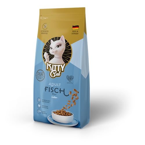 KITTY Cat Fisch Adult, 3 kg, Trockenfutter mit hohem Fleischanteil für ausgewachsene Katzen, getreidefreies Katzenfutter mit Taurin und Lachsöl, Made in Germany von Soul Pet