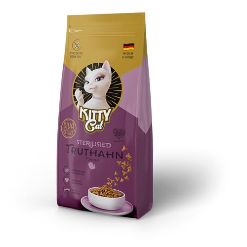 KITTY Cat Truthahn Sterilised, 3 kg, Trockenfutter mit hohem Fleischanteil für sterilisierte Katzen, getreidefreies Katzenfutter mit Taurin und Lachsöl, Made in Germany KITTY Cat Truthahn Sterilised, 3 kg, Trockenfutter mit hohem Fleischanteil für sterilisierte Katzen, getreidefreies Katzenfutter mit Taurin und Lachsöl, Made in Germany von KITTY Cat