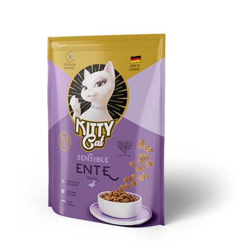 KITTY Cat Ente Sensible, 5 x 800 g, Trockenfutter mit hohem Fleischanteil für empfindliche Katzen, getreidefreies Katzenfutter mit Taurin und Lachsöl, Made in Germany von Soul Pet