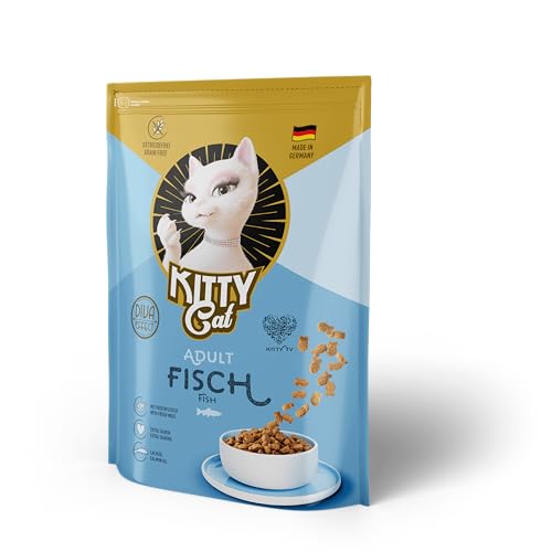KITTY Cat Fisch Adult, 800 g, Trockenfutter mit hohem Fleischanteil für ausgewachsene Katzen, getreidefreies Katzenfutter mit Taurin und Lachsöl, Made in Germany von Soul Pet