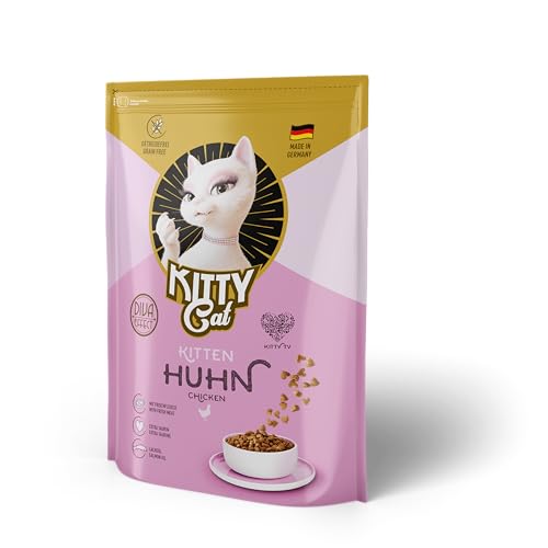 KITTY Cat Huhn Kitten, 800 g, Trockenfutter mit hohem Fleischanteil für Junior Katzen, getreidefreies Katzenfutter mit Taurin und Lachsöl, Made in Germany von KITTY Cat