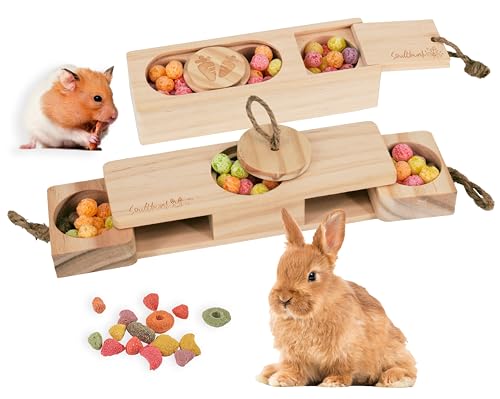 SoulThink® Fortschrittliches interaktives Kaninchenspielzeug aus Holz – Sniff n' Snack Bunny Kauspielzeug für Kaninchen-Leckereien, geeignet als Chinchilla-Spielzeug, Meerschweinchen-Spielzeug gegen SoulThink® Fortschrittliches interaktives Kaninchenspielzeug aus Holz – Sniff n' Snack Bunny Kauspielzeug für Kaninchen-Leckereien, geeignet als Chinchilla-Spielzeug, Meerschweinchen-Spielzeug gegen von SoulThink