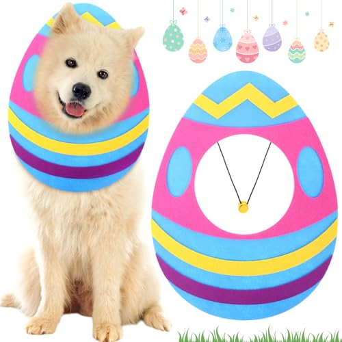 Soulchen 1 Set Hunde-Osterkostüme, niedlicher Haustierhut, Kleidung, Hund, Ostern, verstellbare eiförmige Kopfbedeckung für Ostern, Haustier-Partyzubehör, mittelgroße und große Hunde, Katzen, Welpen, von Soulchen