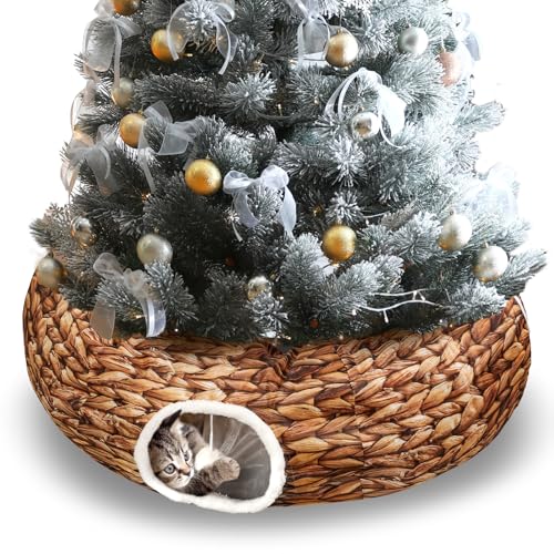 Soulchen Katzentunnelbett mit Weihnachtsmotiv, 91 x 90 x 24 cm, Katzenhöhle, Donut unter dem Weihnachtsbaum, zusammenklappbarer Tunnelschlauch für Innenkatzen, Versteck für Kaninchen, Frettchen Soulchen Katzentunnelbett mit Weihnachtsmotiv, 91 x 90 x 24 cm, Katzenhöhle, Donut unter dem Weihnachtsbaum, zusammenklappbarer Tunnelschlauch für Innenkatzen, Versteck für Kaninchen, Frettchen von Soulchen