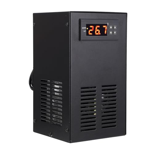 Aquarium-Kühler, Digitalanzeige, Leiser Hydrokultur-Wasserkühler für Aquarien mit WLAN-Steuerung, Geeignet für 35 L Süßwassertank, Pflanzentank, Meerestank (EU-Stecker) von Spacnana