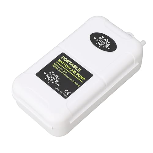 Spacnana 5W Aquarium Sauerstoffluftpumpe mit 0,6 M Schlauch - Stabile und Zuverlässige Arbeit - Genug Sauerstoffversorgung für Fischbehälter Kompakt und Licht von Spacnana