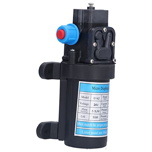 Spacnana Hochdruck DC Mikromembranpumpe SelfSuktionssteigerung für Gießen von Blüten - Säurebestandspumpe für die Wasserbehandlung - 6l/min (24V) von Spacnana