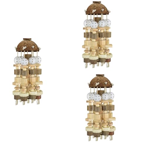 Spactz 3X Papagei Spielzeug Große Papagei Spielzeug Blöcke Naturholz Kauen Spielzeug Käfig für Papageien Spielzeug Kleidung Spactz 3X Papagei Spielzeug Große Papagei Spielzeug Blöcke Naturholz Kauen Spielzeug Käfig für Papageien Spielzeug Kleidung von Spactz