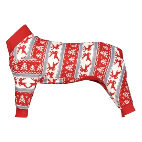 Spark Paws Dog Pajama, Ultra-Soft and 4-Way Stretch, Recovery-Suit PJ Onesie for Small, Medium and Large Breeds - Winter Wonderland - S Spark Paws Dog Pajama, Ultra-Soft and 4-Way Stretch, Recovery-Suit PJ Onesie for Small, Medium and Large Breeds - Winter Wonderland - S von Spark Paws