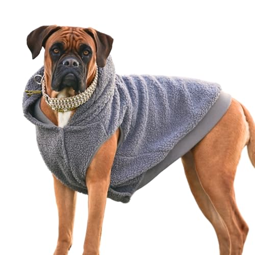 Spark Paws Teddy Hundepullover – Kuschelige Sherpa-Weste mit Warmer Fleece-Fütterung, Wintermantel für kleine, mittlere & große Hunde XL XXL - Grau - 3XL Spark Paws Teddy Hundepullover – Kuschelige Sherpa-Weste mit Warmer Fleece-Fütterung, Wintermantel für kleine, mittlere & große Hunde XL XXL - Grau - 3XL von Spark Paws
