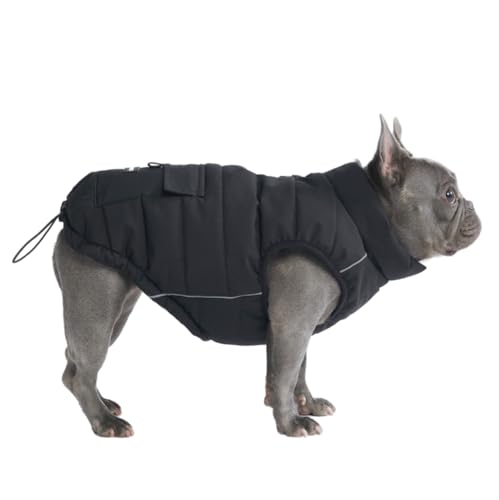 Spark Paws Warmshield™ Hundejacke Wintermantel, Warmes Fleece, Wasserabweisend, Winddicht, Reflektierende Weste, Geeignet für Mittelgroße und Große Hunde, Kälteschutz Schneejacke Parka - Black - L Spark Paws Warmshield™ Hundejacke Wintermantel, Warmes Fleece, Wasserabweisend, Winddicht, Reflektierende Weste, Geeignet für Mittelgroße und Große Hunde, Kälteschutz Schneejacke Parka - Black - L von Spark Paws